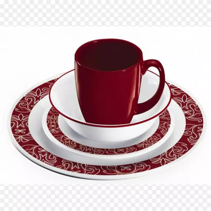 Corelle餐具盘咖啡杯餐具套装