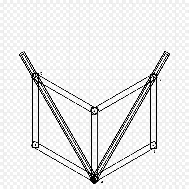 自行车车架线三角形角几何
