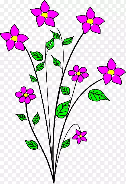 植物结构开花植物剪贴画弹簧植物