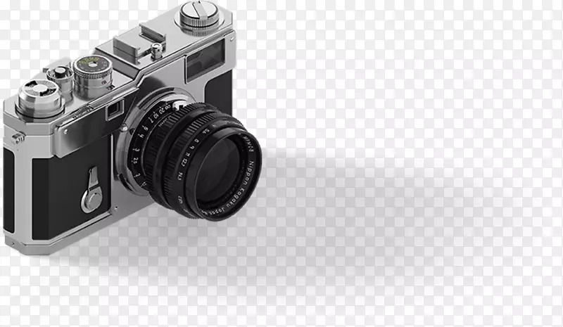 数码单反相机镜头摄影黑白创意代理