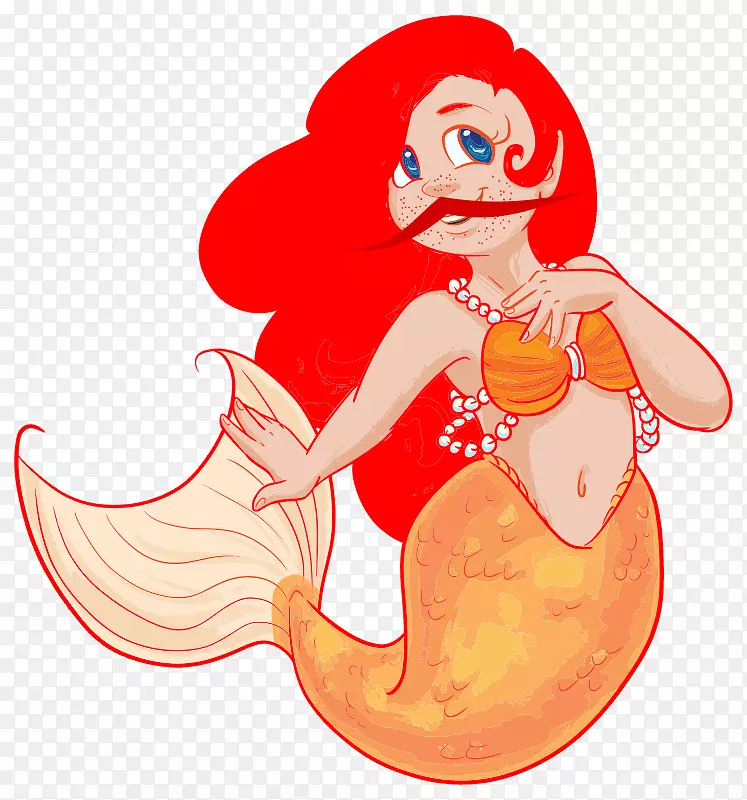 卡莉莎美人鱼女王夏天红发夹艺术美人鱼-美人鱼