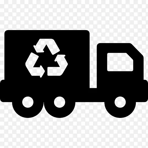 回收卡车计算机图标运输废物卡车