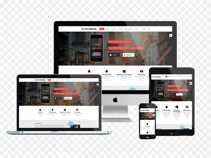 响应式web设计web开发web模板系统模型-移动应用程序模板PNG图片素材下载_图片编号4403938-PNG素材网