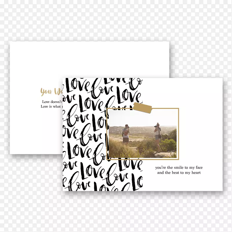长颈鹿贺卡品牌字体-情人节主题