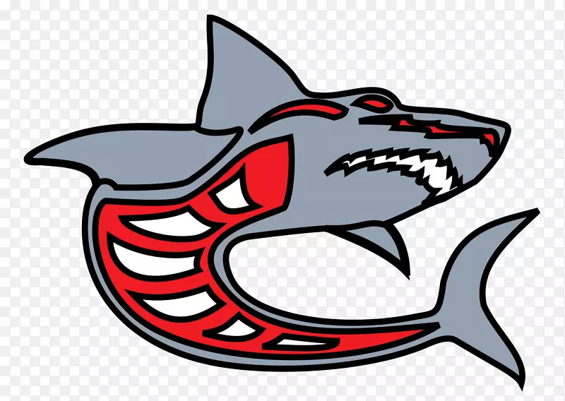 饥饿鲨鱼进化大白鲨软骨鱼类剪贴画-鲨鱼