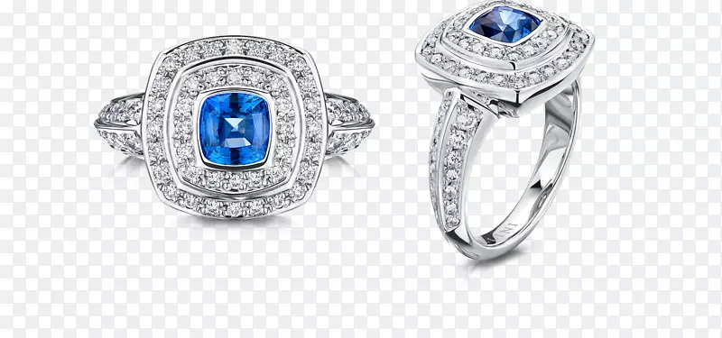 宝石戒指.珠宝首饰.蓝宝石