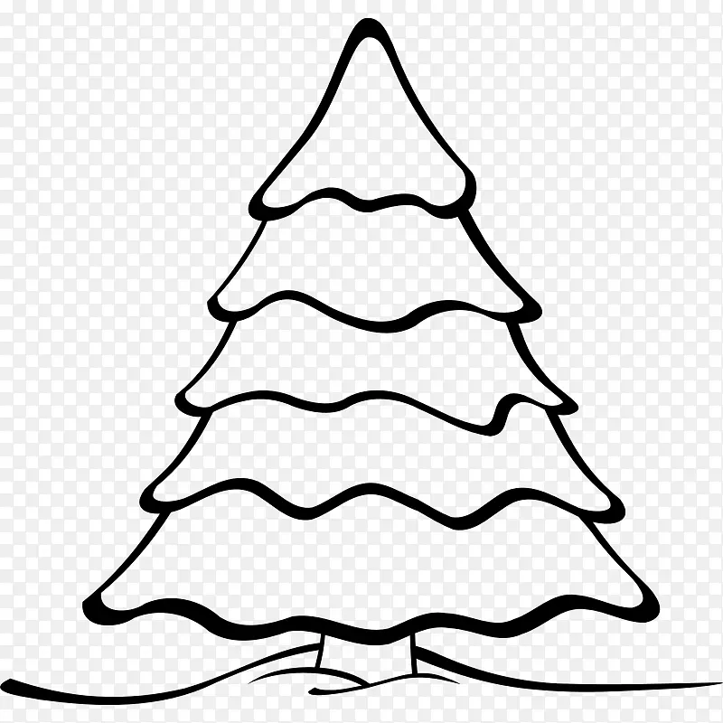 圣诞树绘画剪贴画-超级碗