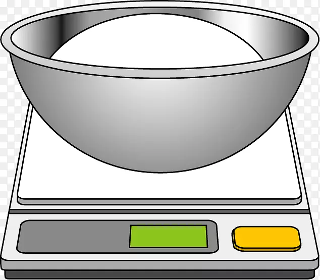 测量秤，直线角炊具.烹饪锅