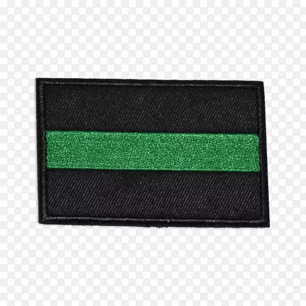 Vijayawada绿色钱包长方形垫子-细线