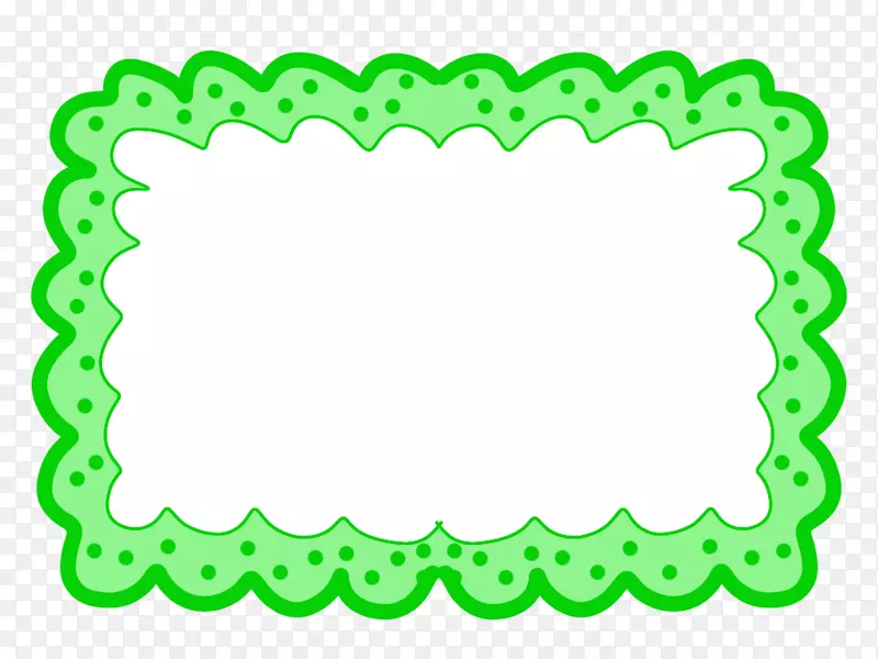 绿色叶线剪贴画-气泡边框