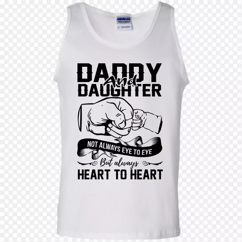 t恤，爸爸，女儿，无袖衬衫，妈妈，爸爸，女儿