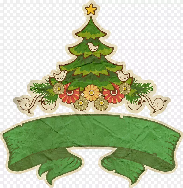 圣诞树，圣诞装饰，冷杉-圣诞标签