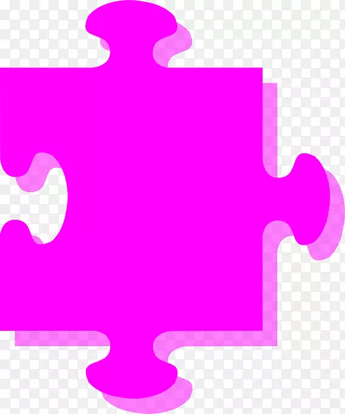 拼图紫色粉红剪贴画.紫色