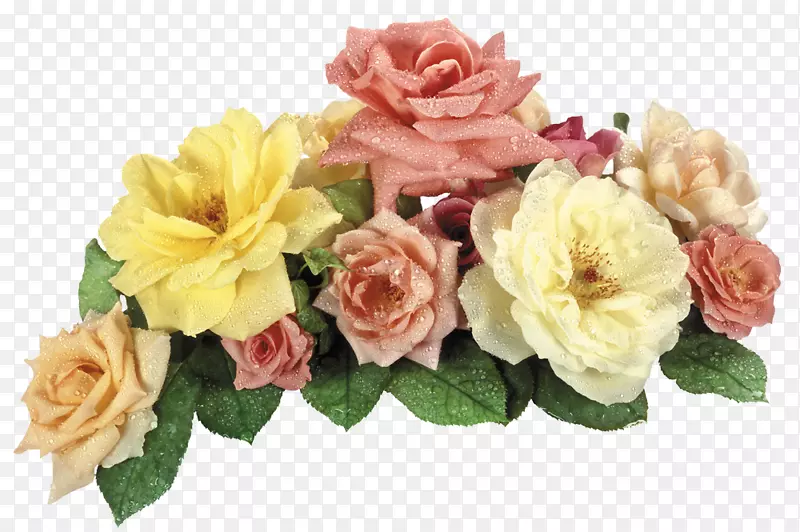 花束花园玫瑰彩色剪贴画-花