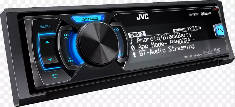 车载音频jvc kdx80bt蓝牙数字媒体接收器双usb汽车头单元光盘-白色移动