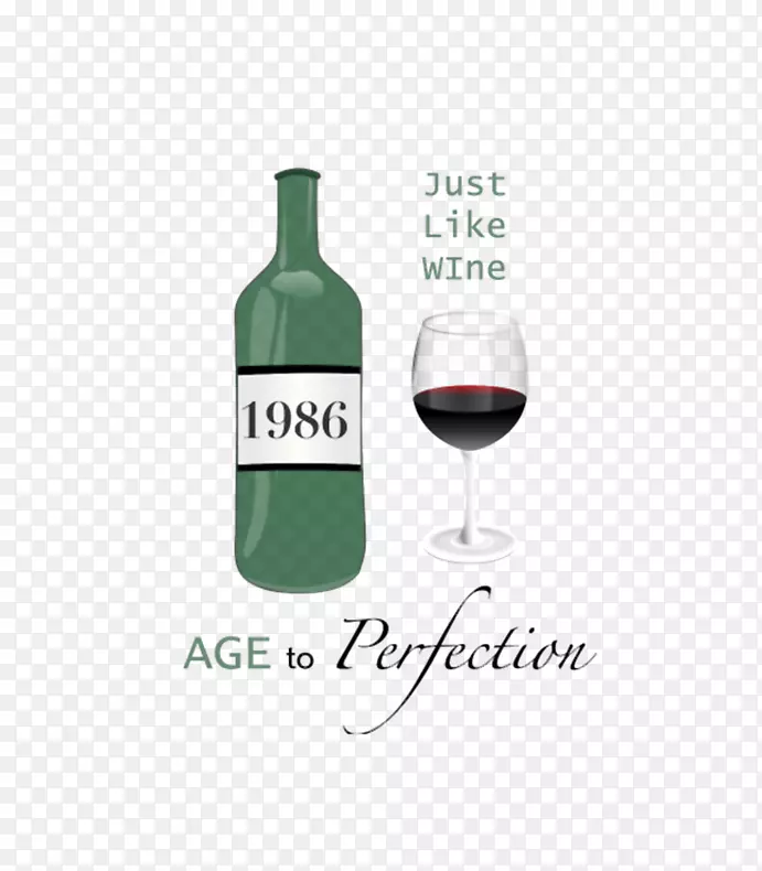 白葡萄酒玻璃瓶甜品红酒-30岁生日