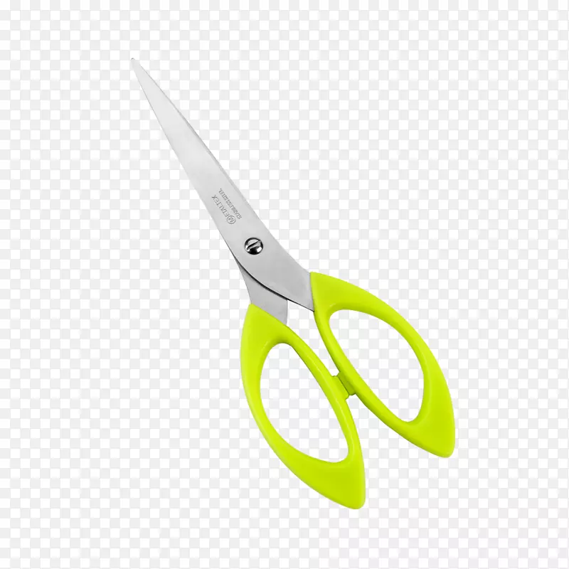 剪刀，绿色镊子，头发-剪刀