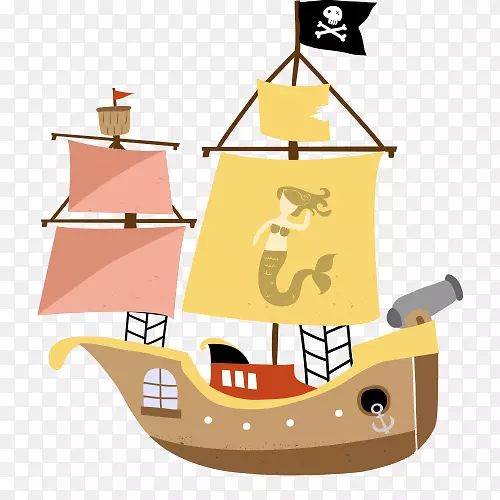 海盗船挂牌剪贴画