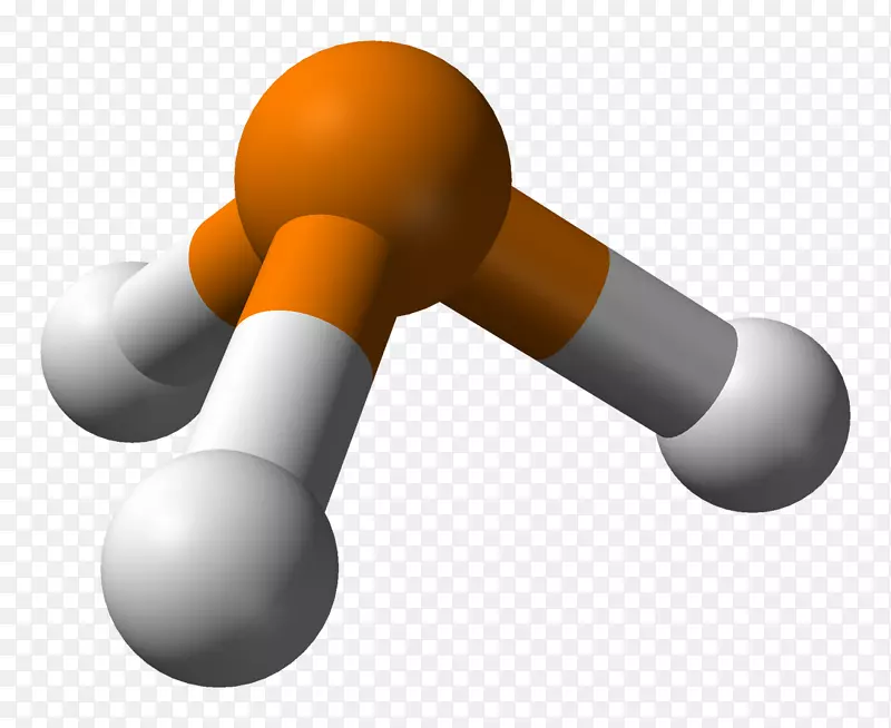 磷化氢球棒模型氨分子模型弯曲分子几何