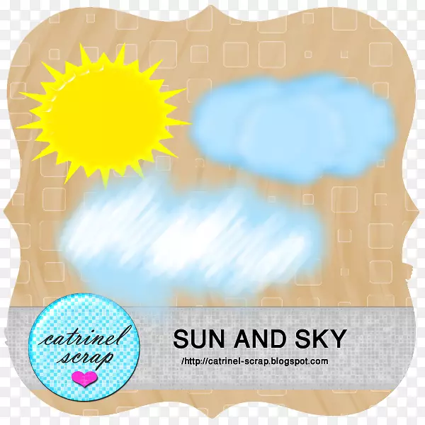 物质字体-太阳天空