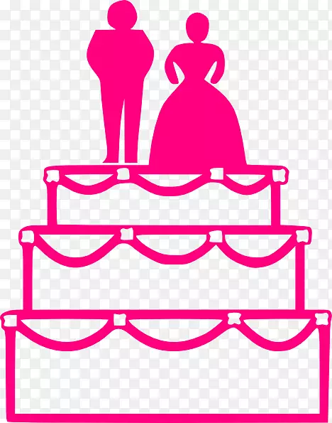 结婚蛋糕顶部生日蛋糕纸杯蛋糕剪贴画粉红蛋糕