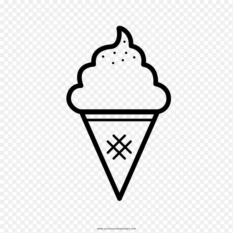 冰淇淋锥巧克力冰淇淋画-冰淇淋