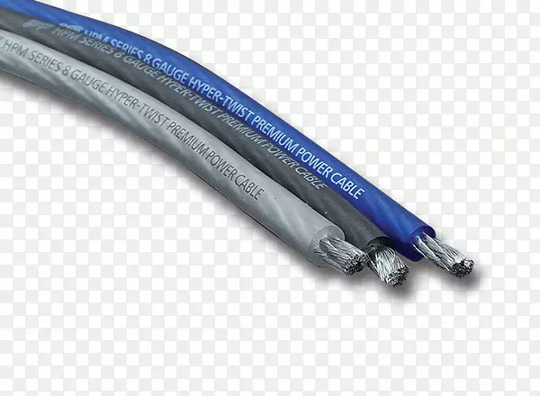 蓝色扬声器电缆线低音炮电线电缆