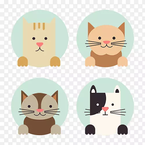 胡须，猫，狗，剪贴画-小猫