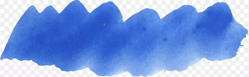 水彩画-蓝色笔刷