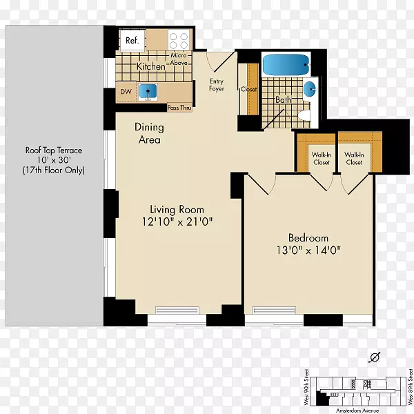 Sagamore公寓卧室-zagamore平面图