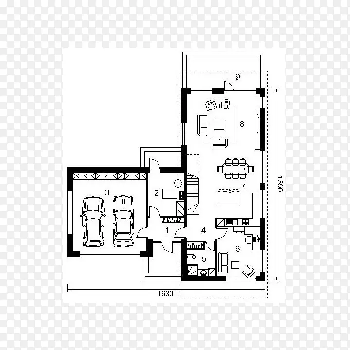 平面图房屋建筑平方米