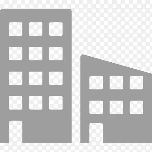 办公大楼办公计算机图标-建筑