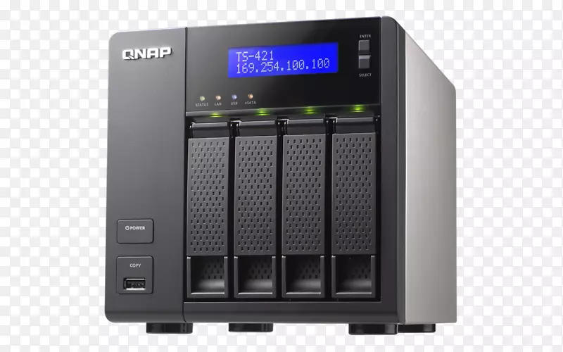 QNAP系统公司网络存储系统qnap ts-412 turbo qnap ts-421计算机数据存储.冲压