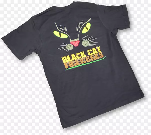 印花t恤猫袖子滑稽猫