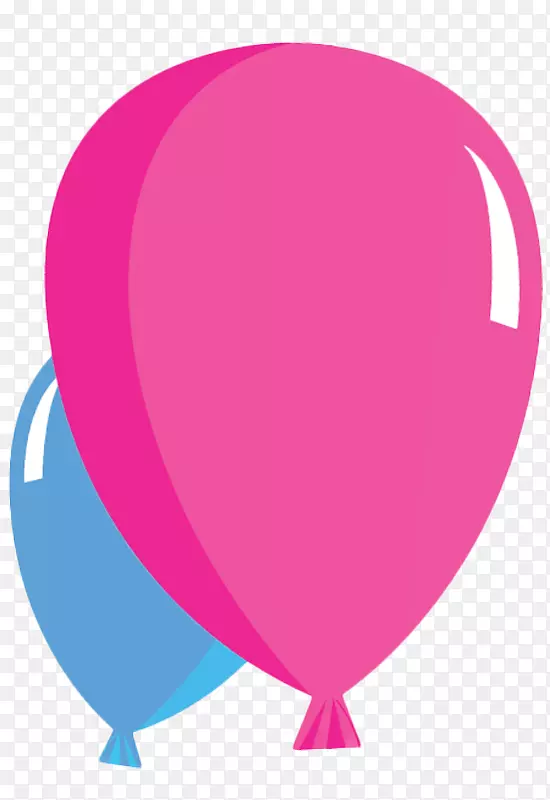 气球蓝色粉红剪贴画-气球