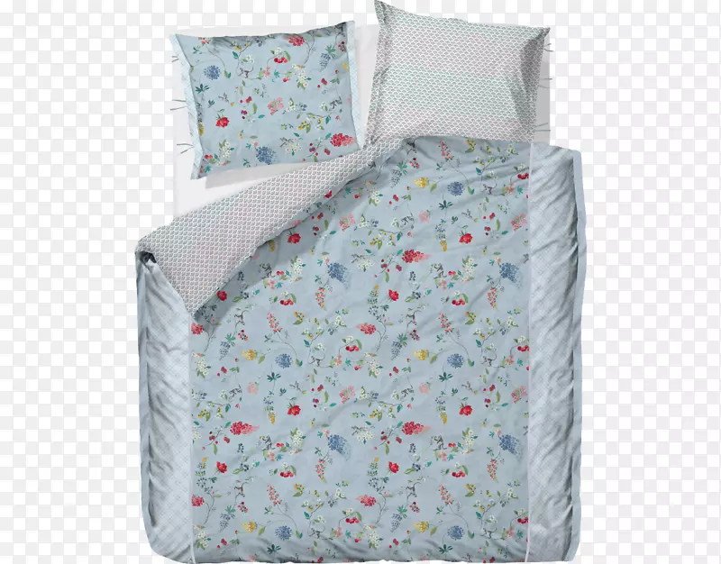 毛巾床单被褥被套蓝色蜂鸟