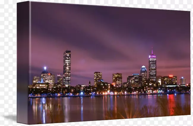 意象类天际线艺术城市景观海报-波士顿天际线
