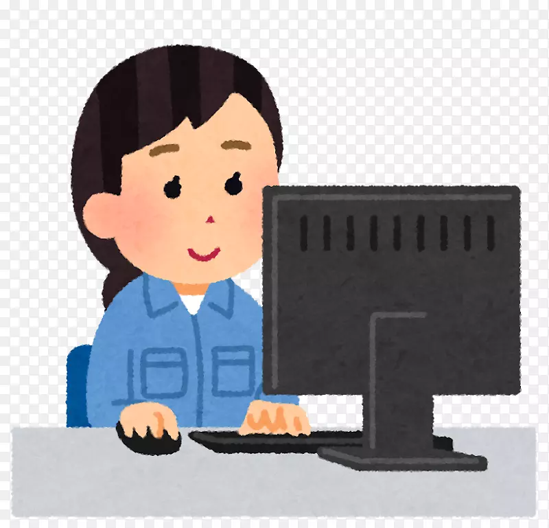 个人计算机劳动者工作转录パソコンショップ-女性计算机