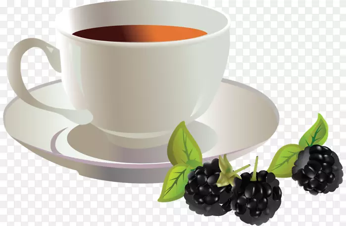 蓝莓茶咖啡杯