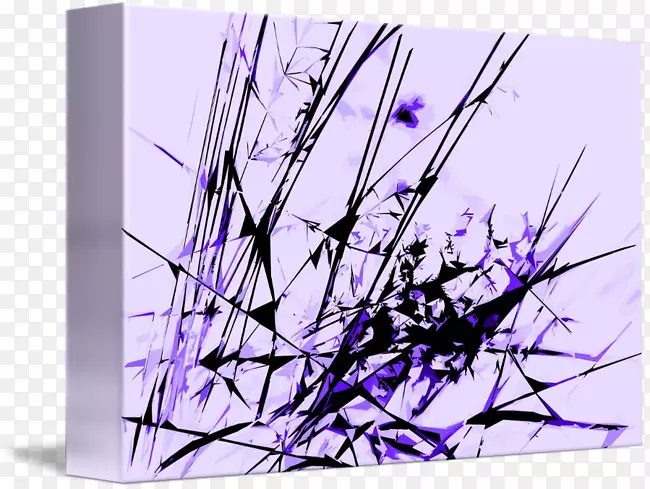抽象艺术画布版画紫色抽象