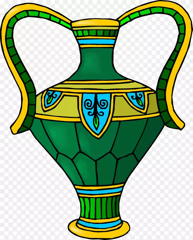 陶器花瓶夹艺术花瓶