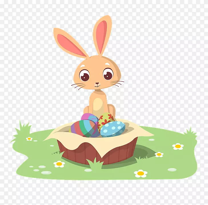 复活节兔子复活节快乐！剪贴画-复活节