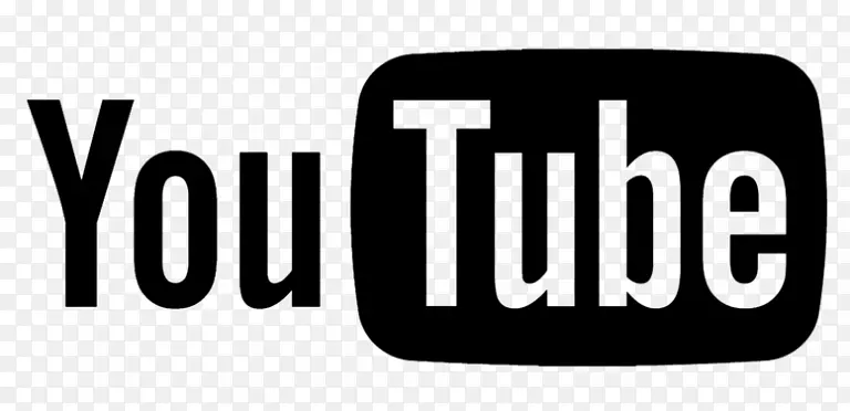YouTube标识黑白计算机图标-youtube