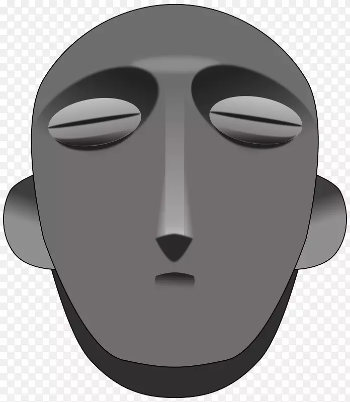 传统非洲面具男福克斯面具狂欢节剪辑艺术面具