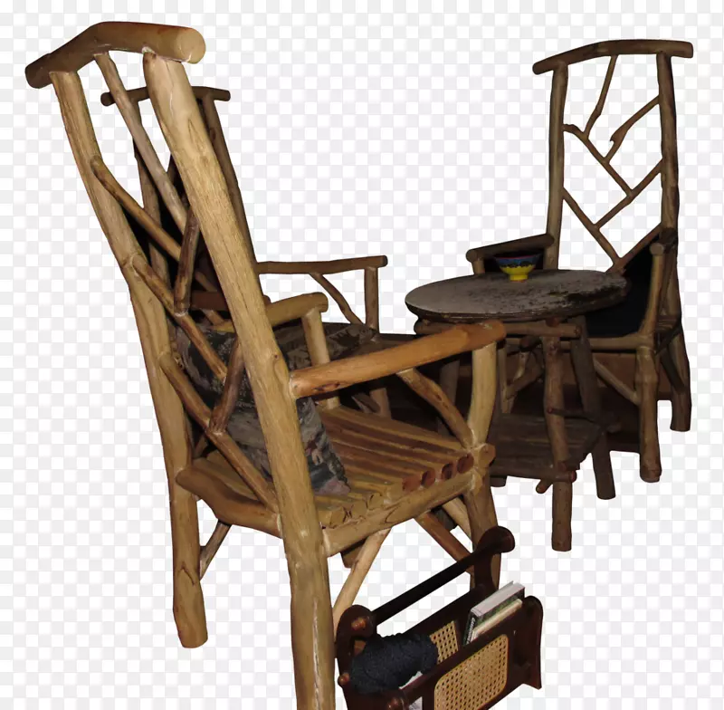 椅子花园家具木桌