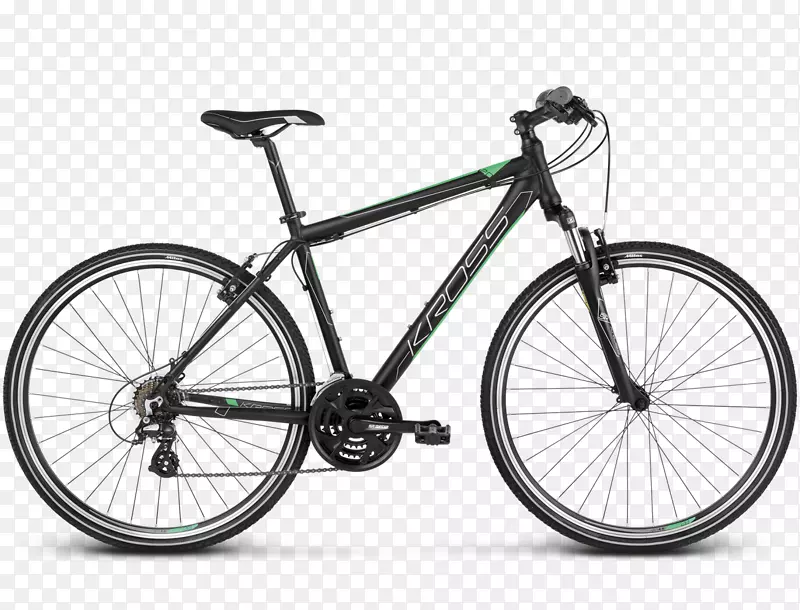 克罗斯萨市自行车架自行车店绿色黑色