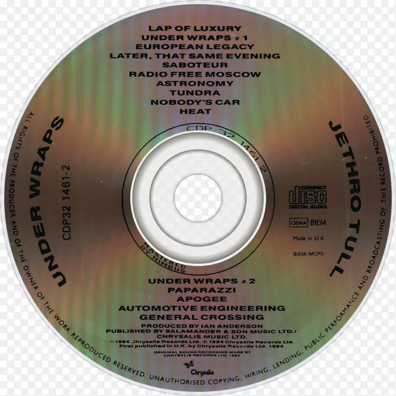 光盘魅力生活专辑黑色爱情留声机唱片-Jethro Tull圣诞专辑