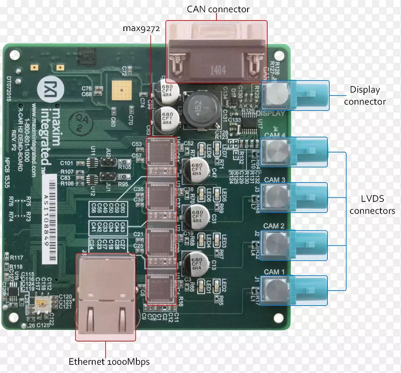 微控制器Renesas电子元器件电视调谐器卡和适配器摄像机顶部视图