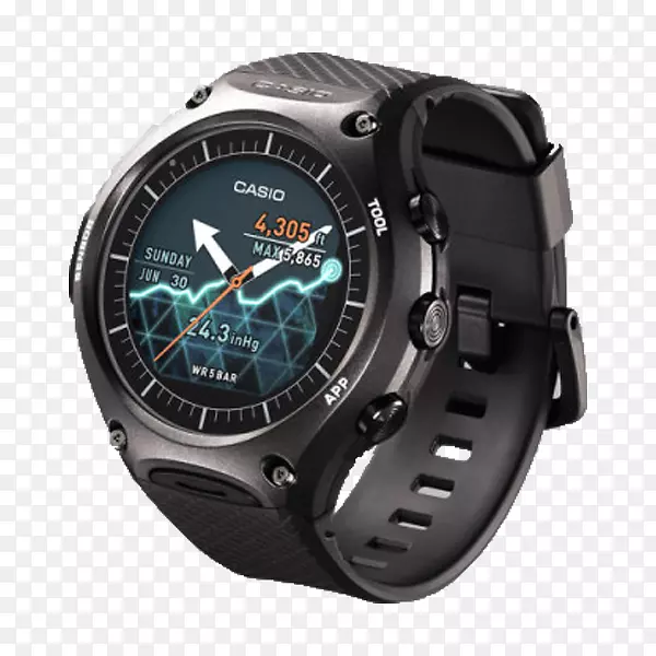智能手表Casio pro trek佩戴os智能手表