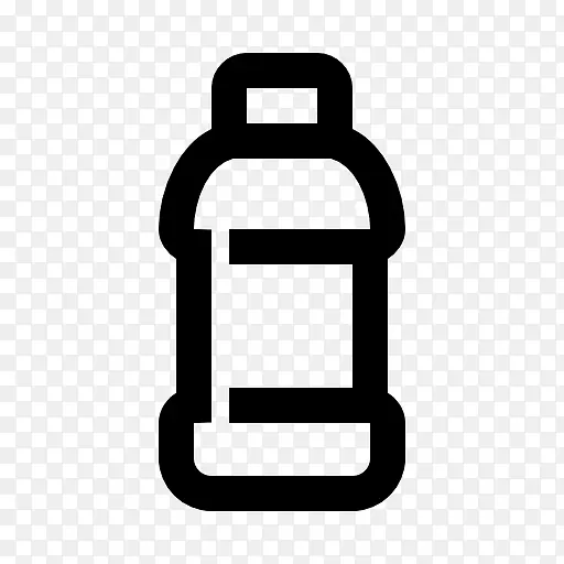 蒸馏水瓶装水计算机图标.瓶子